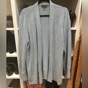 Ann Taylor light blue-grey Nylon/Viscose Cardigan size XL